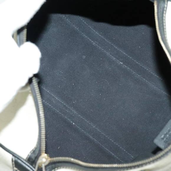 GUCCI GG Supreme Boston Bag PVC Leather White Black Gold 193603 Auth 96410 - Picture 11 of 16